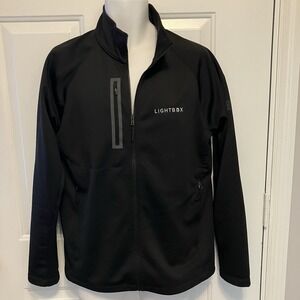 The North Face Jacket Men's Size Medium Black Polyester Collared Zip Up
